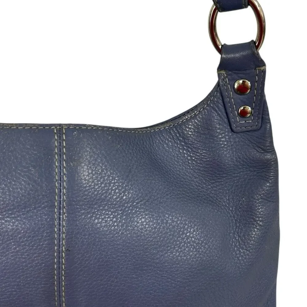 Coach Cornflower Blue Pebble Leather Penelope Crossbody Bag AS IS FLAWED